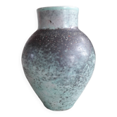 Vase vintage turquoise signé