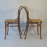 2 Bistro chairs No. 55- 3/4 by Kohn, circa 1905, caned