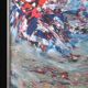 Huile sur toile originale suédoise – "Composition" par Keiko Ryu – Signée – Vintage et encadrée