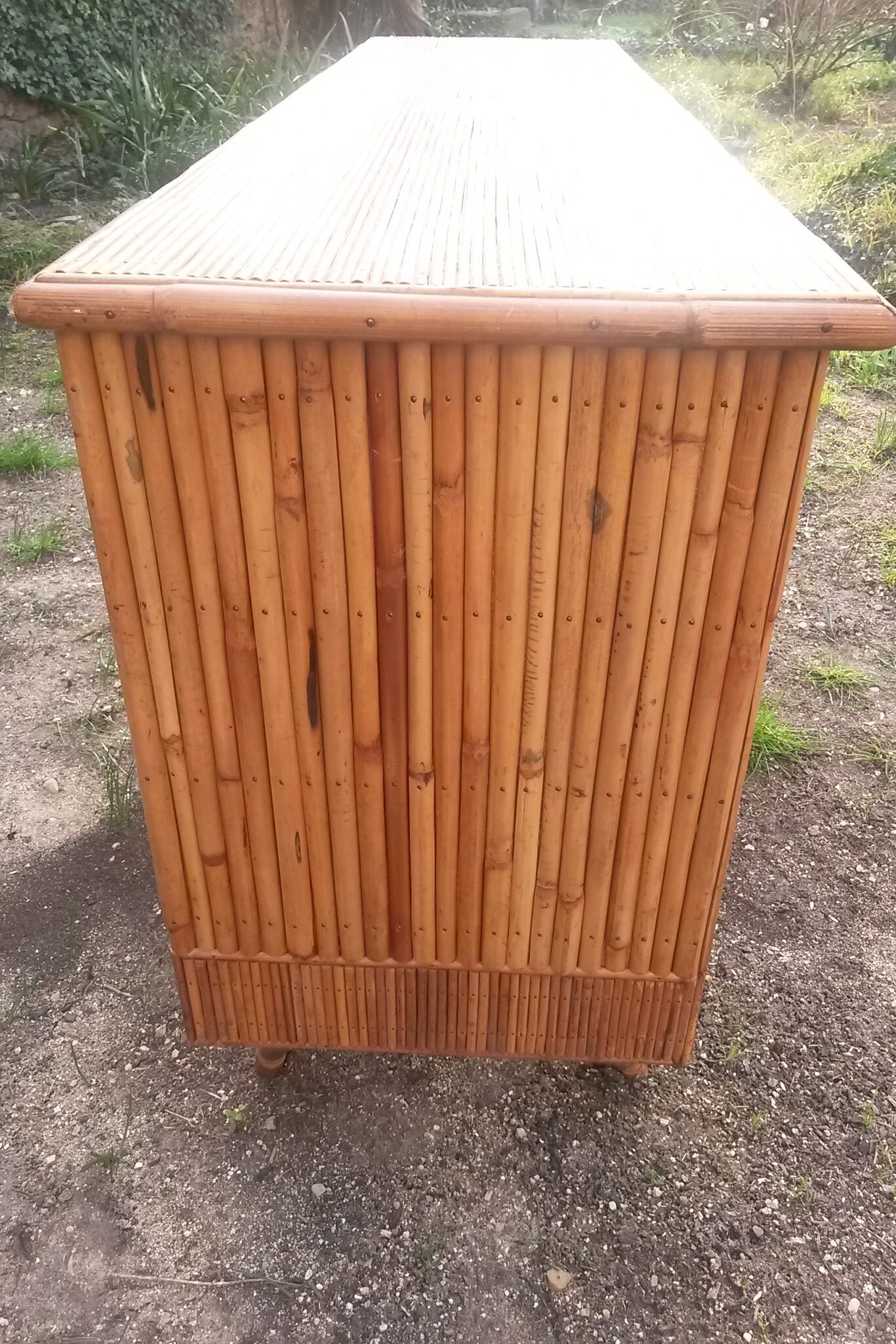 1950 vintage rattan buffet