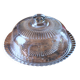 Large glass bell jar and its vintage cheese dessert plate.