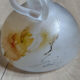 Vase patte de verre signé