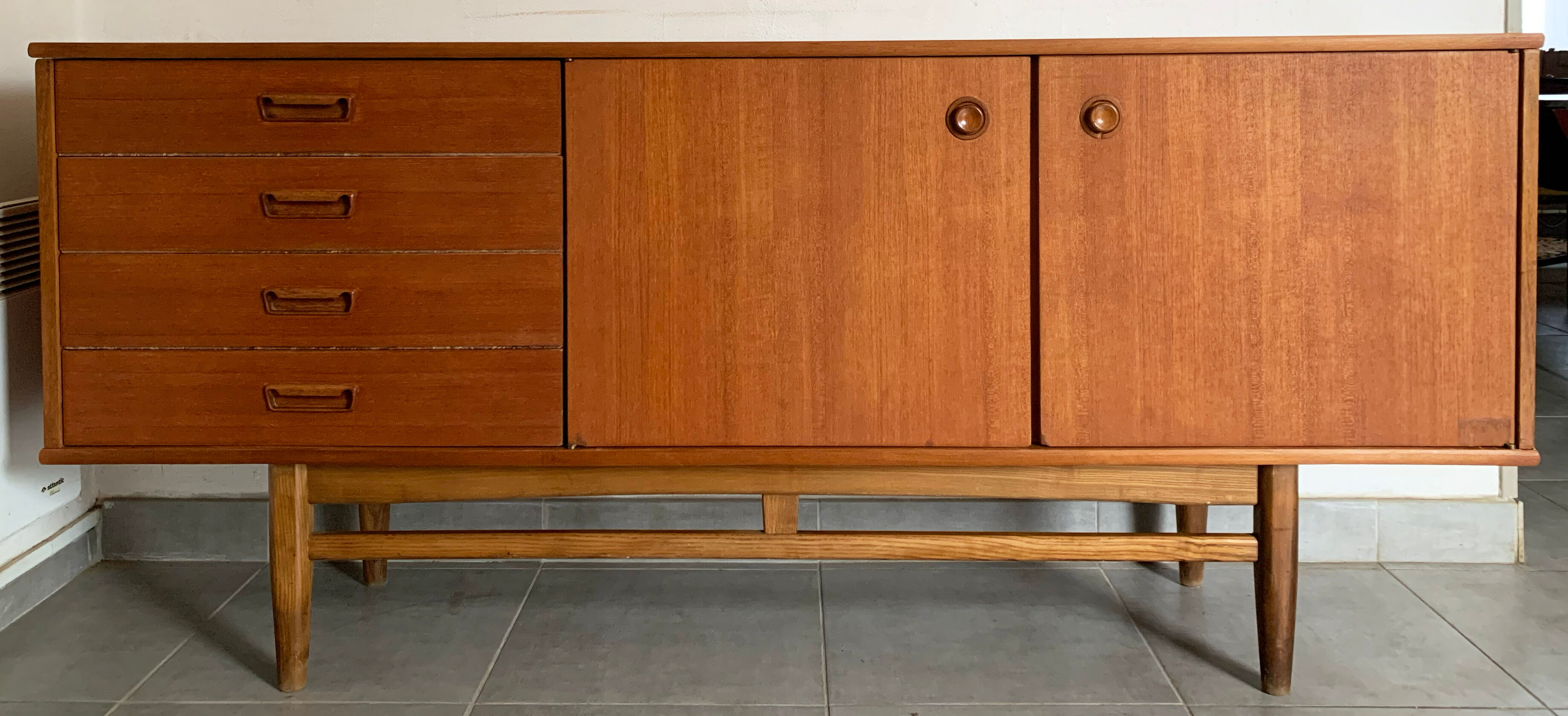 Vintage Scandinavian enfilade from the 60s in teak