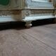 Italian hand-painted Console Table with Mirror and floral painting