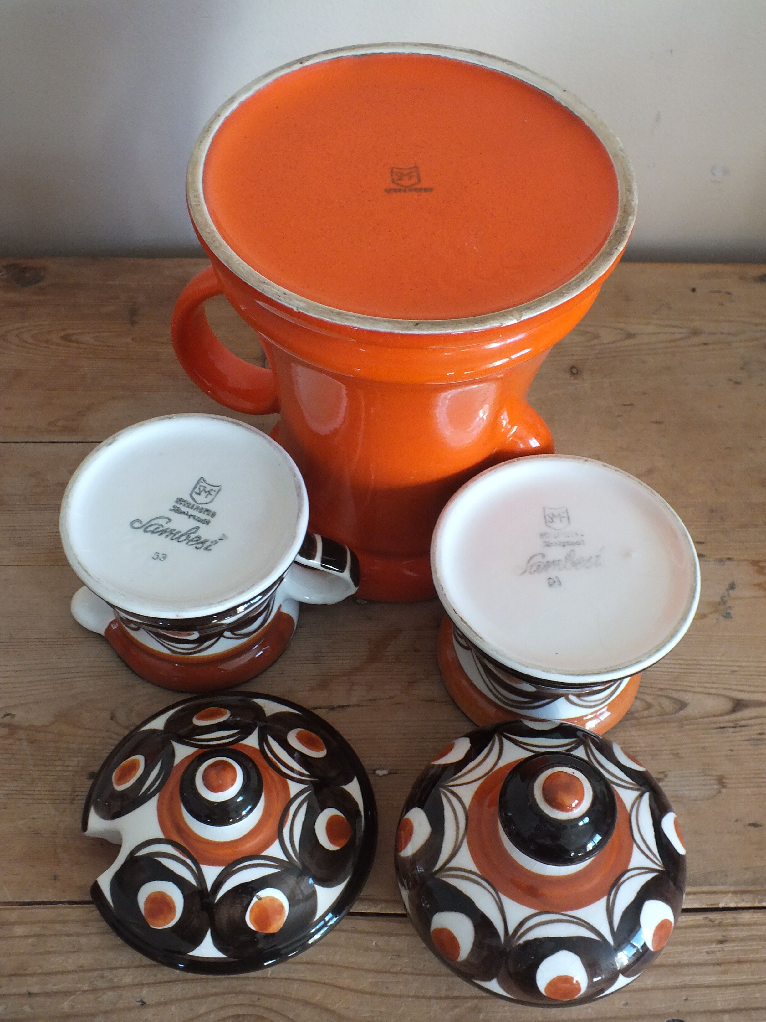 Vintage coffee service Space Age 1970 SMF Schramberg Sambesi