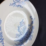 Hollow plate in earthenware decorated with flowers
