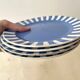 Set of 4 fox trott sarreguemines art deco dessert plates 1930