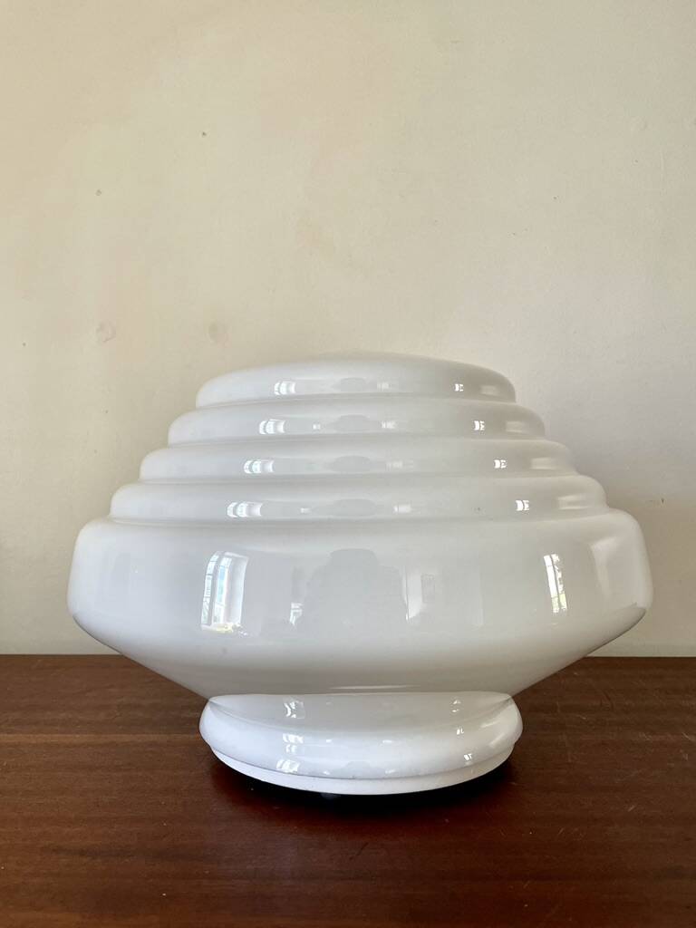 Opaline globe table lamp