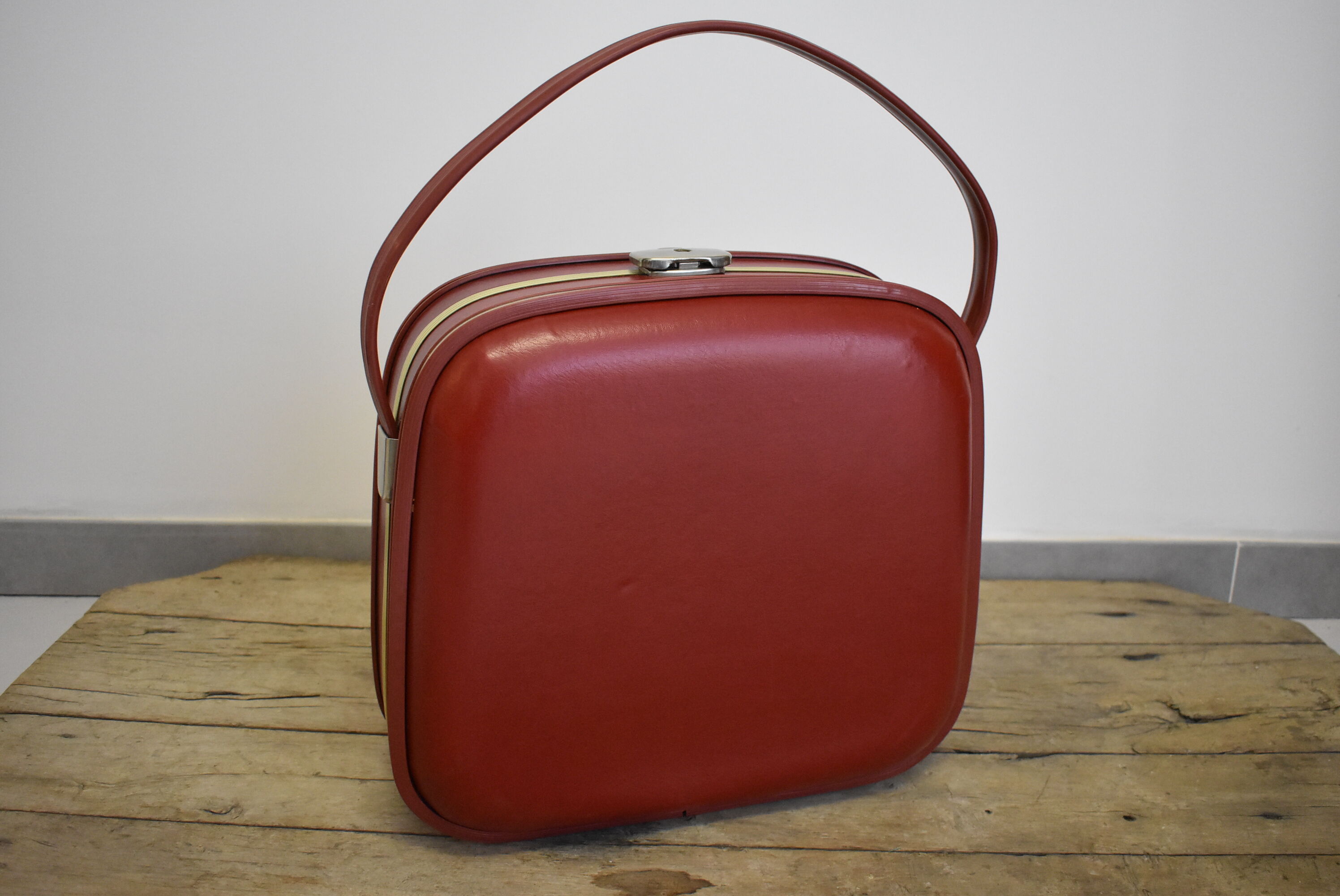 Vintage red suitcase