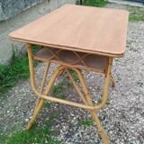 Vintage antique rattan desk