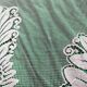 Bedspread, vintage, crocheted, floral, square mesh.