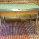 50s wooden kitchen table zinc formica