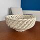 White openwork braided ceramic bowl - lace ceramic