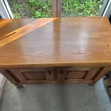 Small varnished wooden buffet