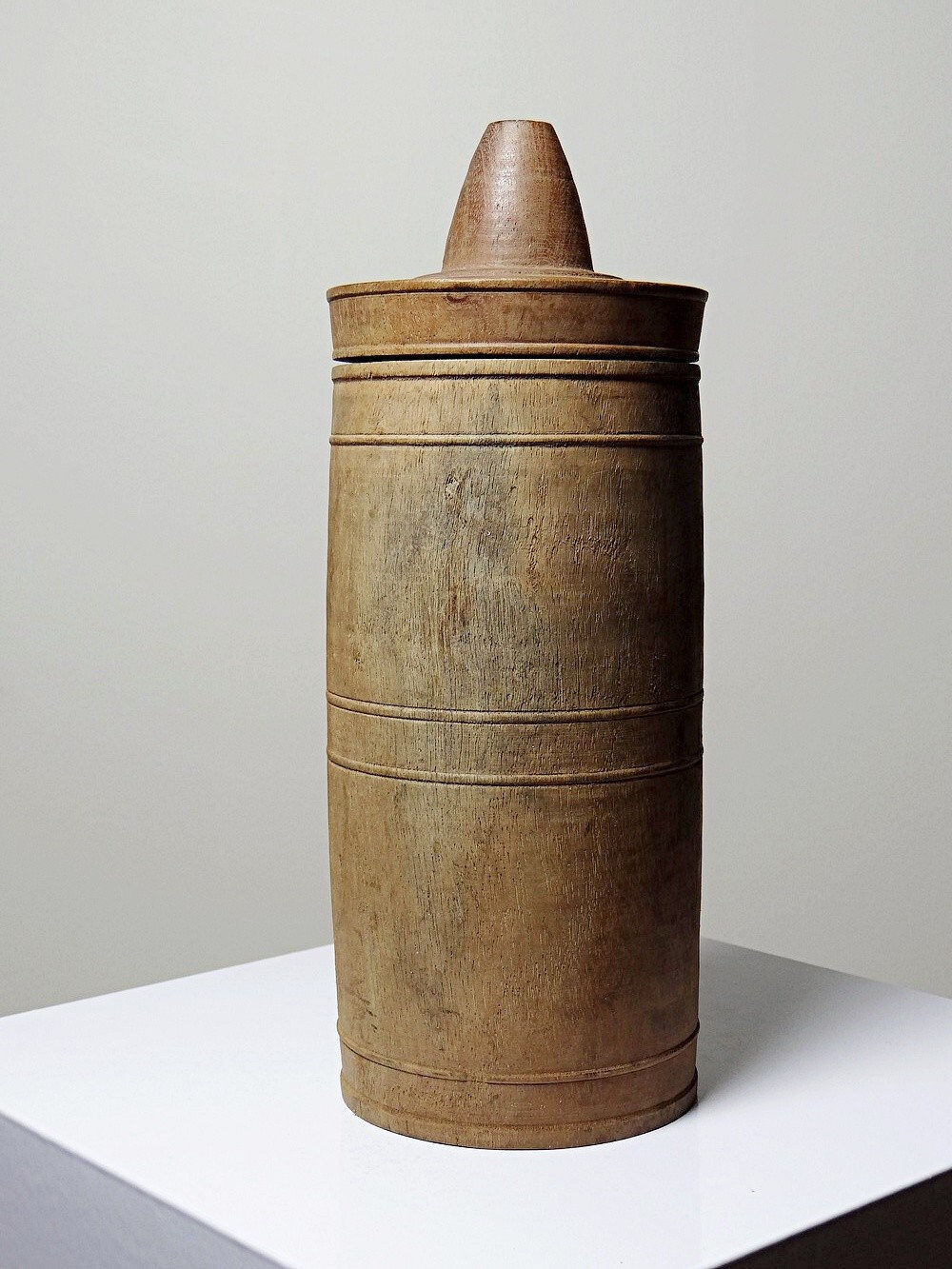 Old turned wooden case/box, 19th-20th century, mechanical? beekeeping?