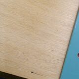 Small wooden metal top and mirror around 1950