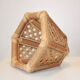 1970 vintage bamboo and wood pendant lamp