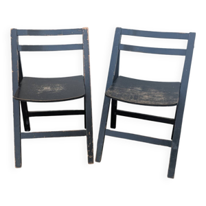 Paire de chaises pliantes