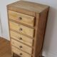 Raw wood chest of drawers