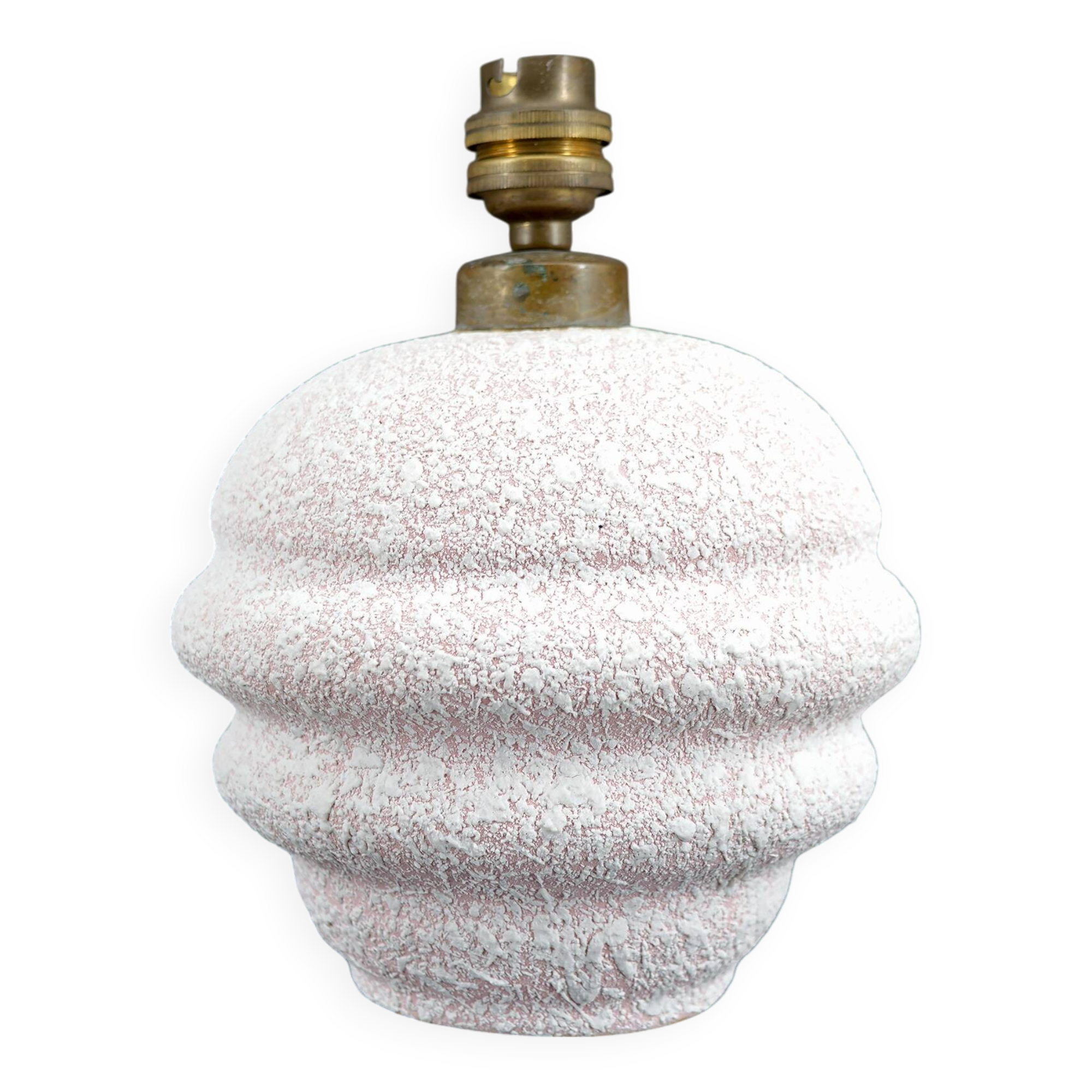 Crisp Glazed Ceramic Ball Lamp, Art Deco, France, Circa 1930