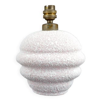 Crisp Glazed Ceramic Ball Lamp, Art Deco, France, Circa 1930