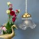 Baladeuse tulipe vintage XL en verre transparent