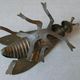 Old ashtray in the shape of large fly alloy brass deco office living room
