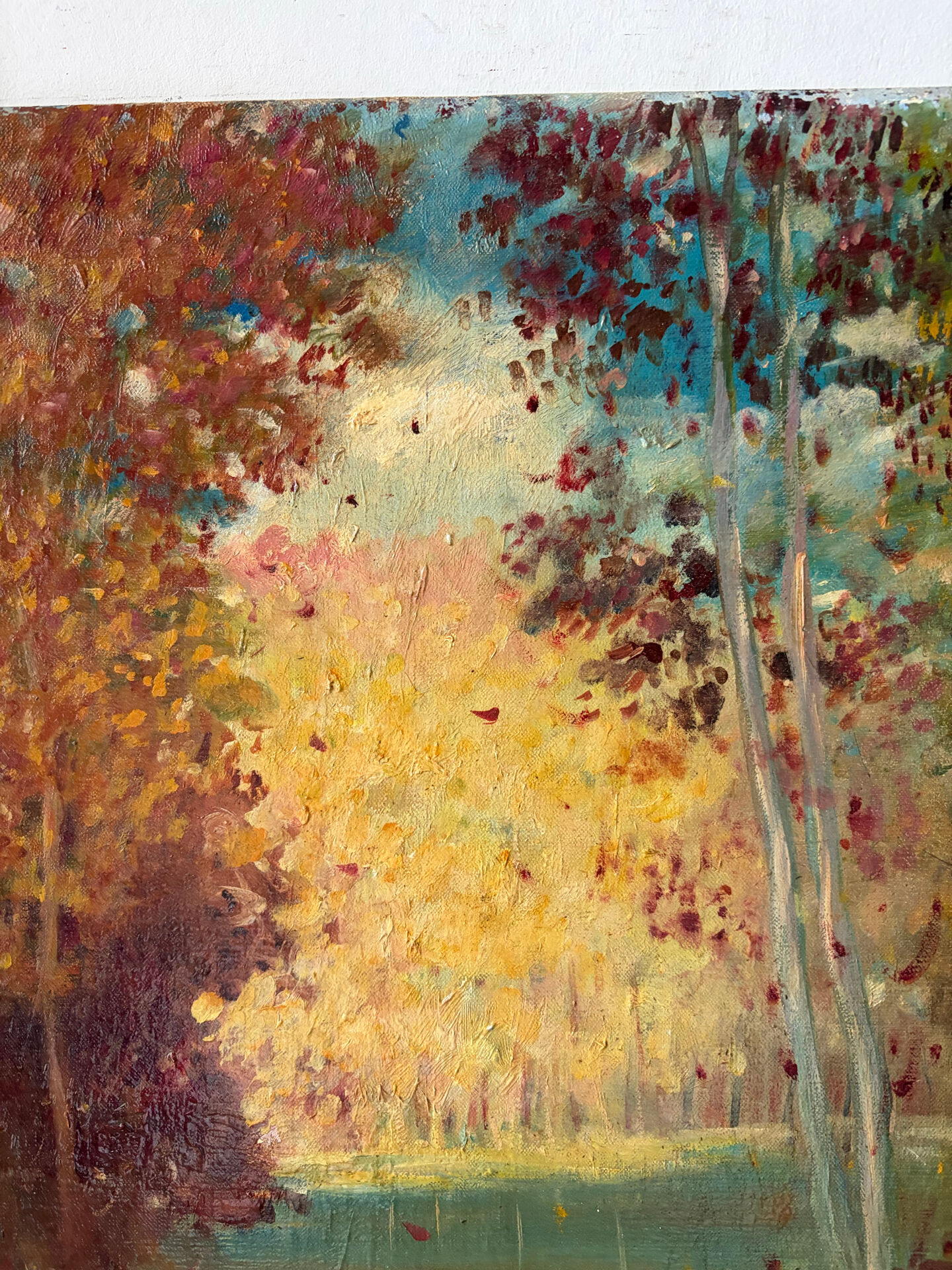 Romantic landscape, oil on canvas