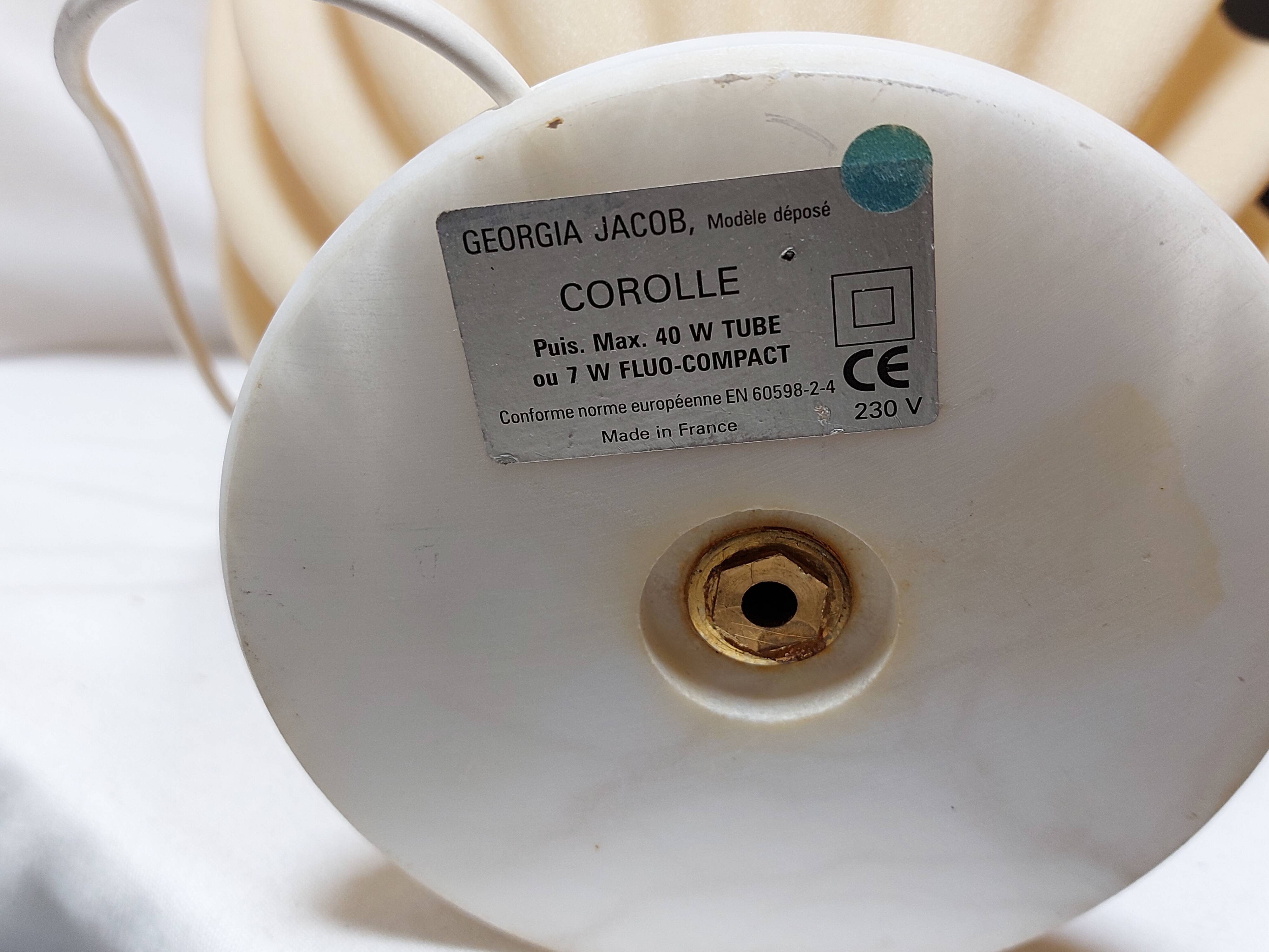 Large Corolle table lamp by Georgia Jacob - Vintage 70s