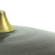 Midcentury ceiling light in black metal & brass, Czechoslovakia 1970s