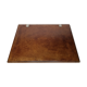 Underhand in saddle leather and vintage brushed metal