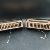 Pair of metal and brass bedside wall lights by Paul Neuhaus, Germany, 1950s Bauhaus