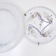 Vintage illuminated mirror in bubbled glass by Limburg - 1970s