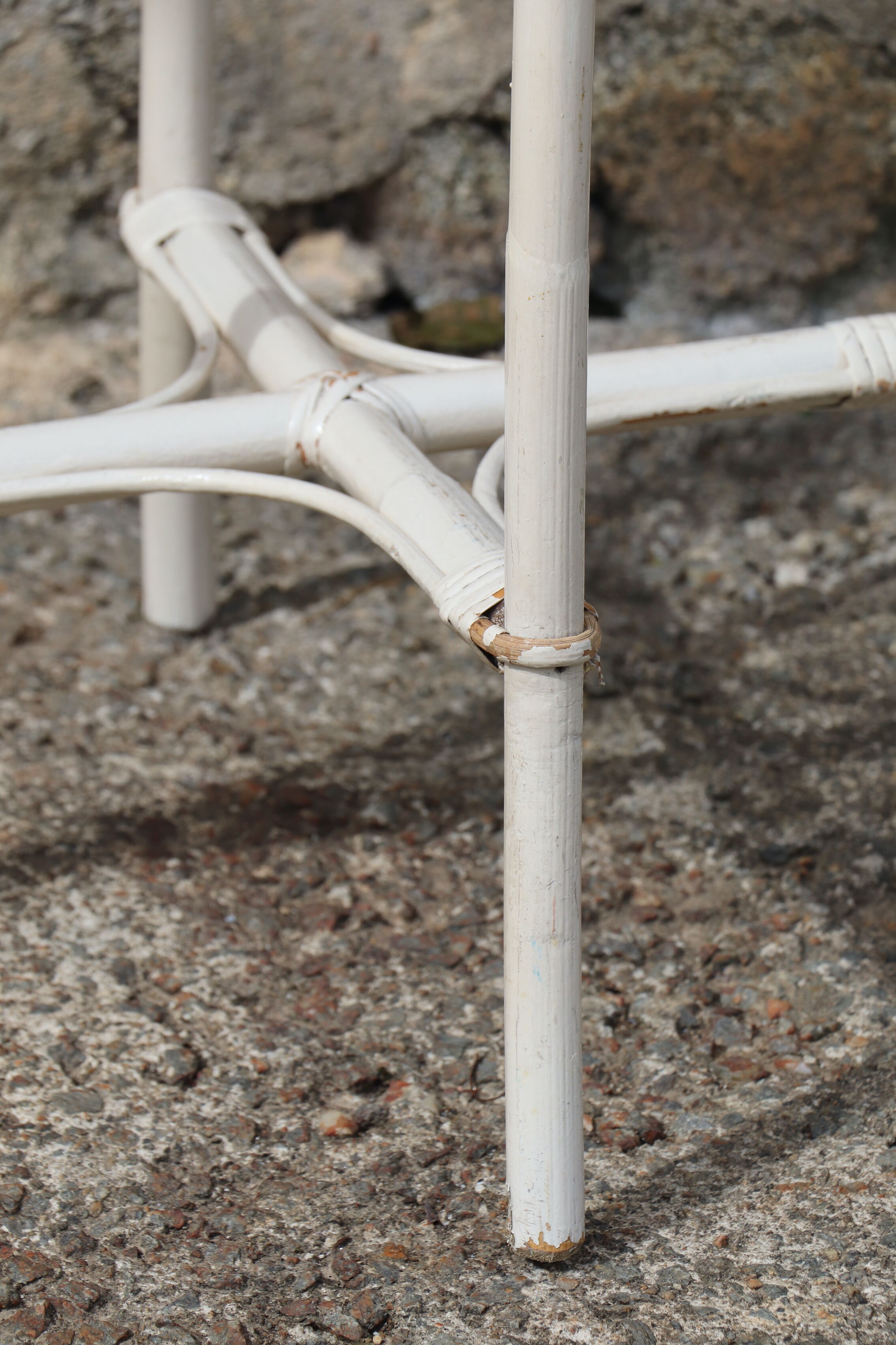 Rattan and wicker planter, 20th century