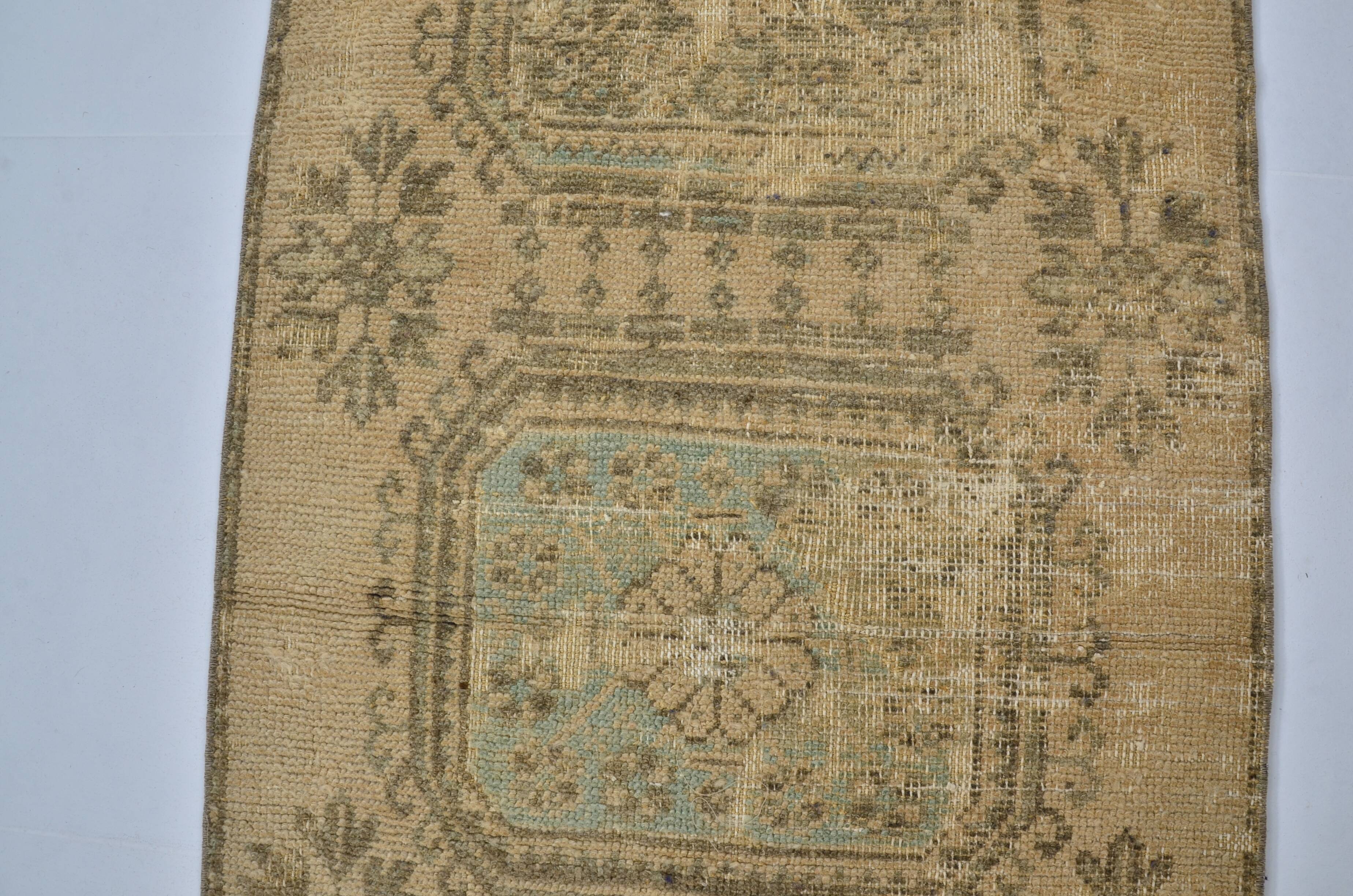 Beige Oushak Turkish Runner sku 2137