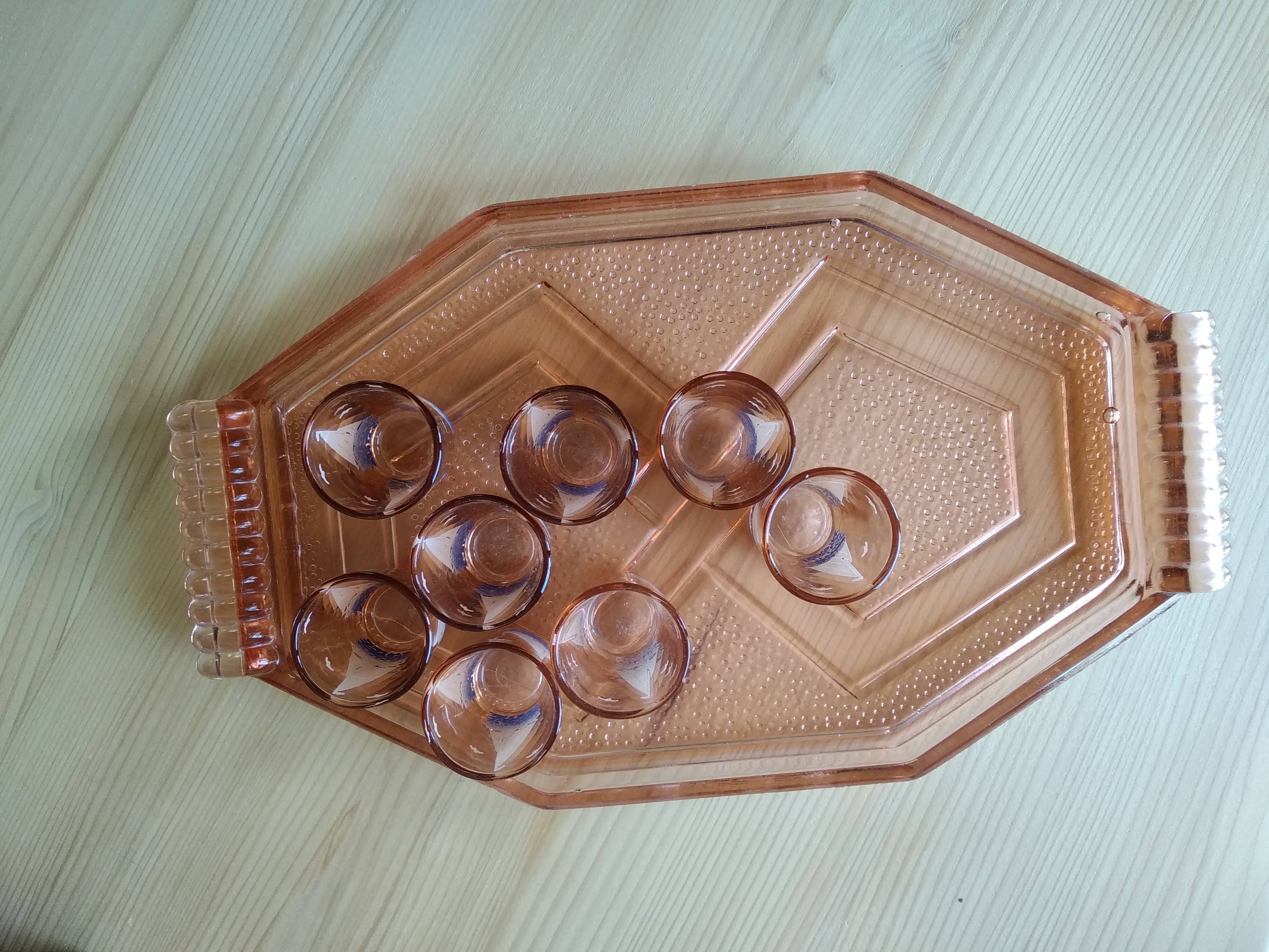 Art Deco liqueur service with boat motif