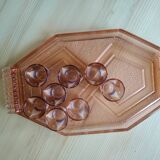 Service à liqueur Art Déco motif bateau