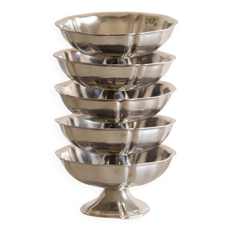Stainless steel bowl with ornamental edge - medium size