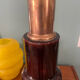 Ceramic and brass lamp foot 70s