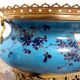 Planter in glazed porcelain and gilded bronze late nineteenth