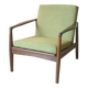 Fauteuil design scandinave en teck massif vintage années 1960