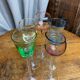 Blown glass liqueur glasses