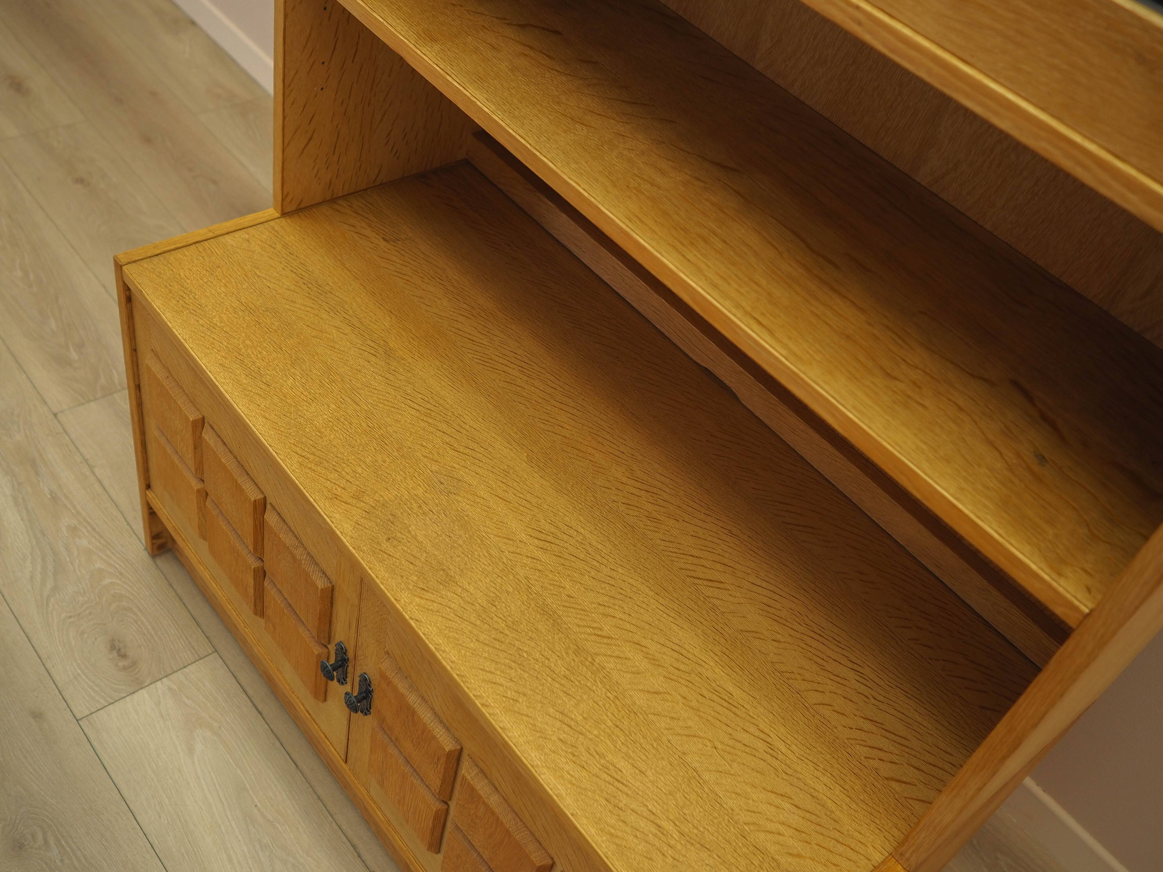 Henning Kjærnulf Oak Bookcase with Glass Doors, Danish 1960s