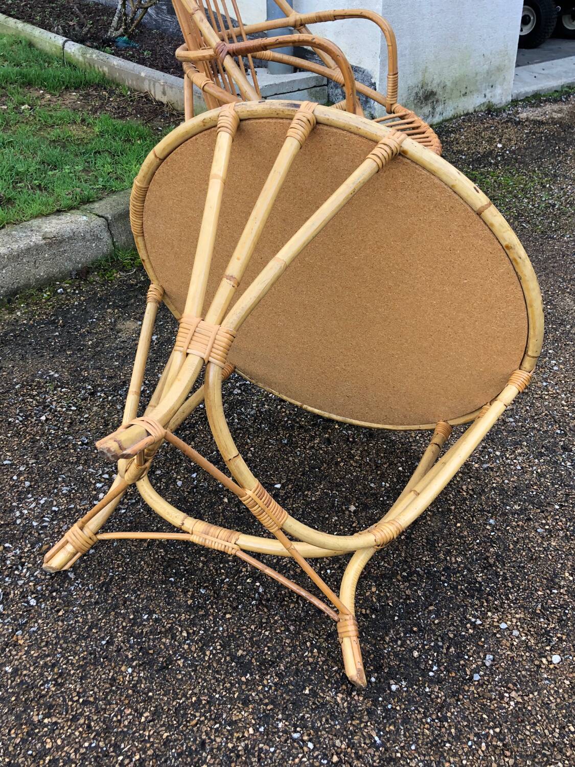 Vintage rattan bamboo wicker garden furniture set