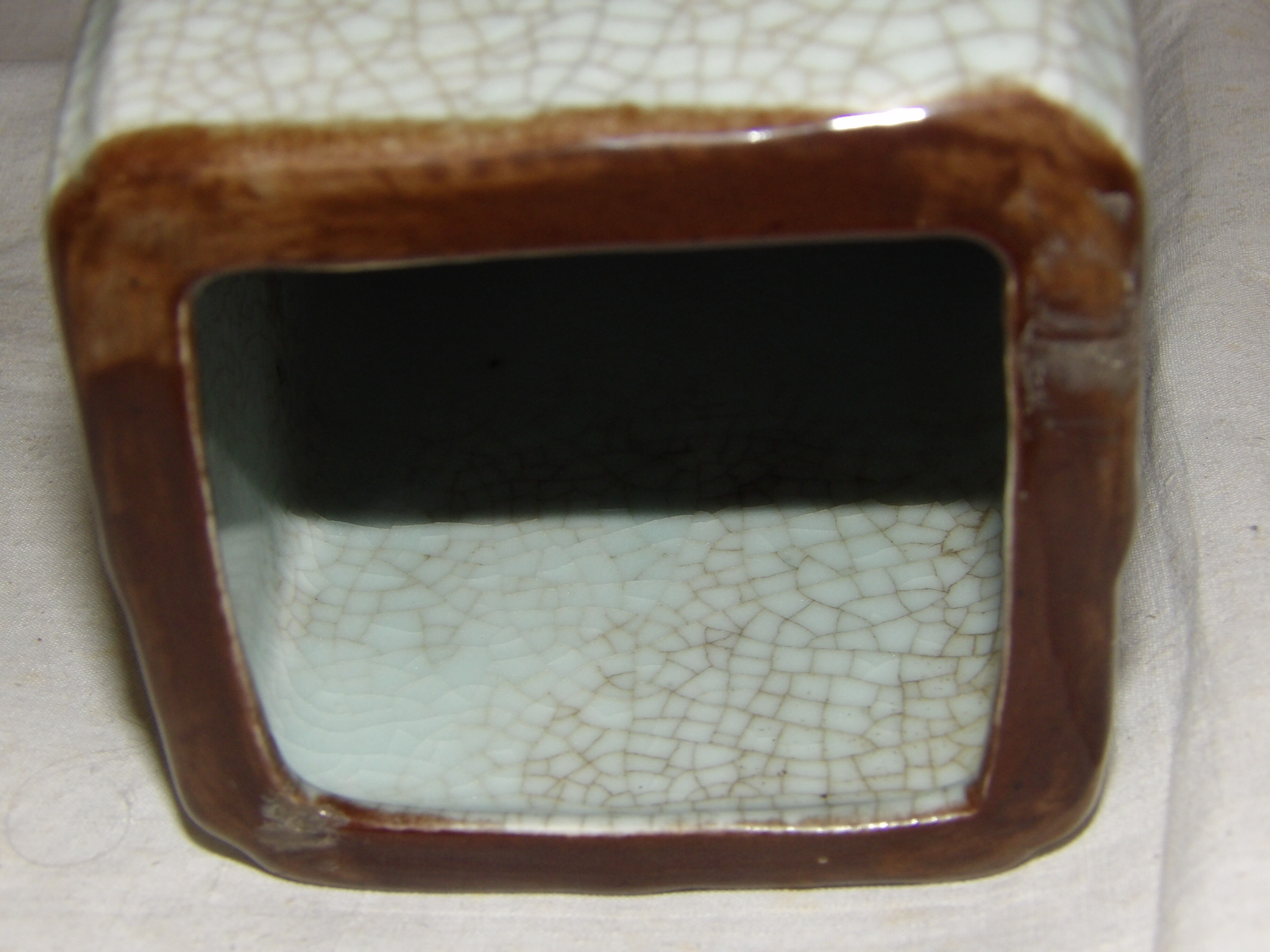 pair of large vases porcelain green celadon cracked XIX - XX th