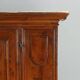 Antique baroque wardrobe in walnut and fabric, Piedmont, Italy, 18th century