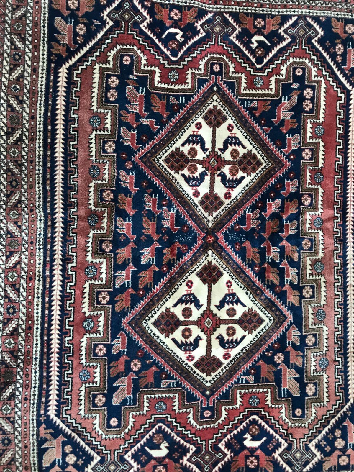 Carpet vintage Persian Afshar done hand 143 X 187 CM