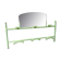 Coat rack green metal and its former mirror