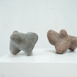 Pair of ceramic sculptures
