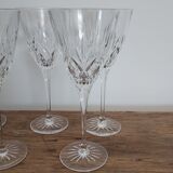 6 crystal wine glasses